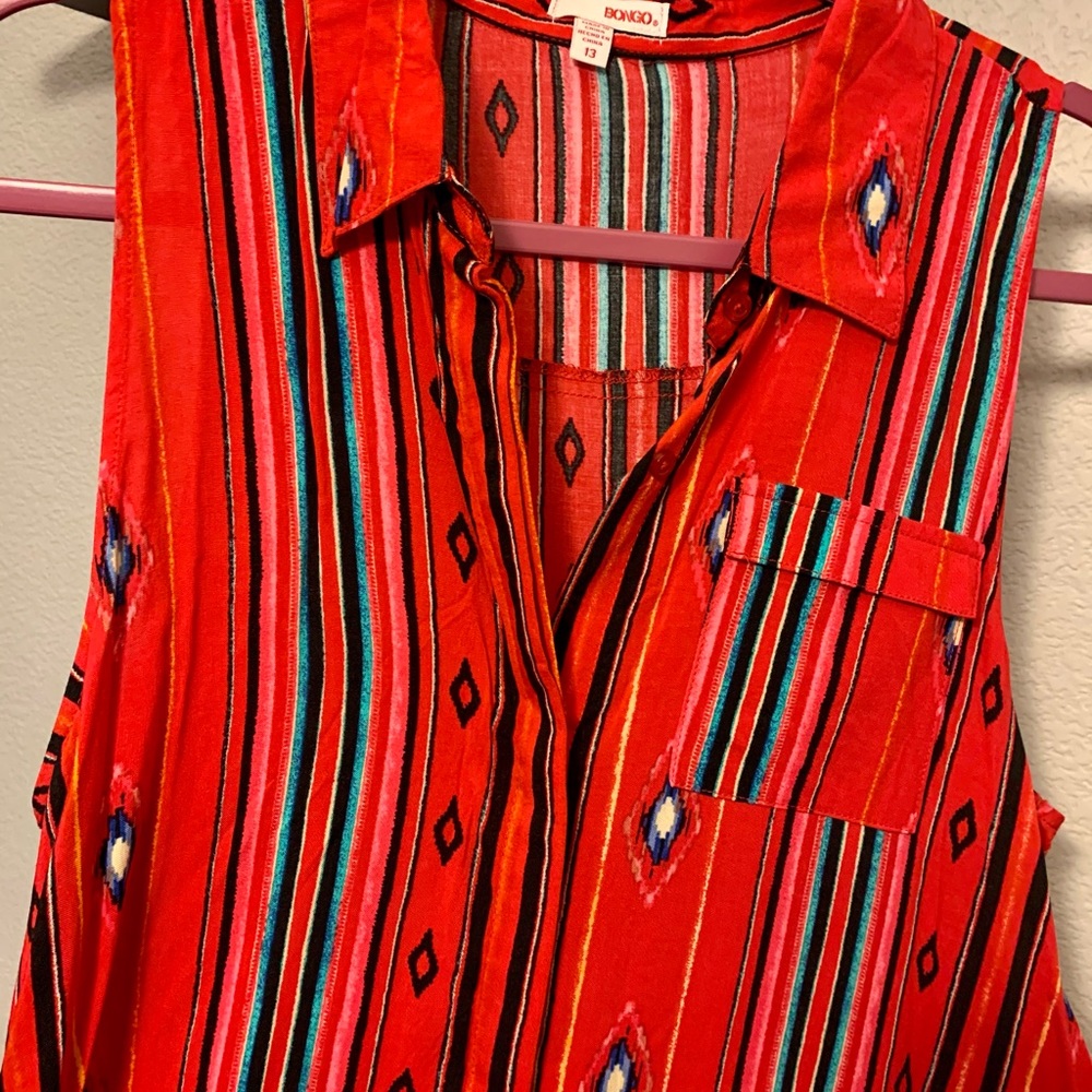 Colorful Button Down Dress